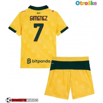 Otroške Nogometnih dresov AC Milan Santiago Gimenez #7 Tretji 2025-26 Kratki rokavi (+ hlače)